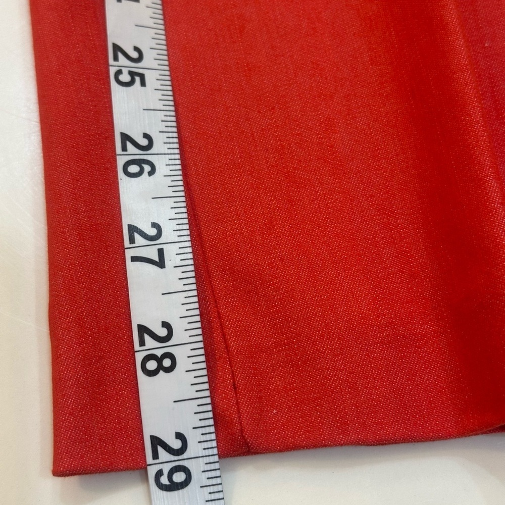Larry Levine Vibrant Cherry Red Tailored  Straight Leg Pants Size 8 NWOT - Picture 10 of 13
